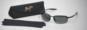 Lot 190 - Pair Italian Maui Jim Sunglasses - Black rimmed with original case vgc