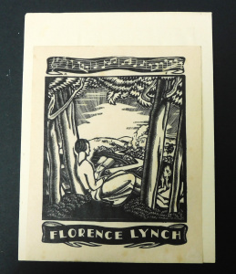 Lot 191 - Adrian Feint (1894-1972) 2 x unframed bookplates for F Mary F White, s