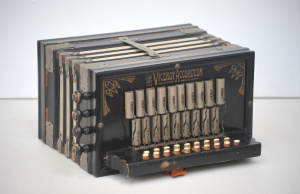 Lot 208 - Early 20thC Viceroy Accordian Chromatic Model with Steel Reeds, made