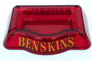 Lot 215 - Vinrage Ruby Glass Benskins Bitter advertising Ashtray