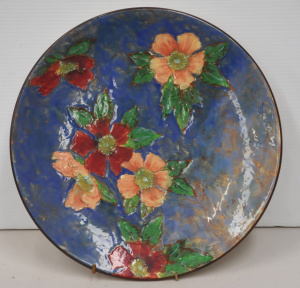 Lot 216 - Royal Doulton (A marked) Wild Roses hand painted charger