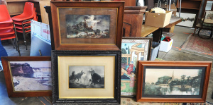 5 x Large framed Decorative paintings & Prints - Tom Roberts print 'Slumberi