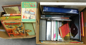 Lot 35 - Large lot of 2 boxes of vintage, antique and modern books inc The Coron