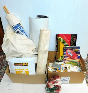 Lot 57 - Large lot of 2 boxes inc Australiana - vintage cast plaster kookaburras