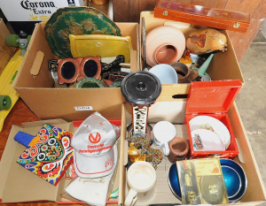 Lot 66 - 3 x Boxes of Mixed Items incl Oriental Items, Assorted Ceramics, Jewell