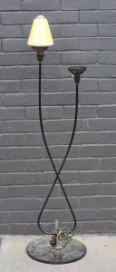 Lot 73 - Mid-century twin pronged rocket lamp in non-original condition with 1 m