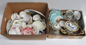 Lot 76 - Lot of 2 boxes of vintage and modern ceramics inc English, Japanese