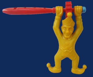 Lot 176 - Vintage Made in Australia Hard plastic Punch & Judy Clown Whistle