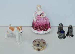 Lot 189 - Mixed Group lot inc Coalport Figurine Ladies of fashion Rosemary 20cm