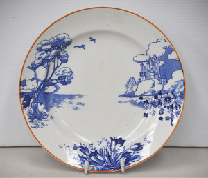 Lot 190 - Vintage Woods & Sons Fairieland Blue & White pattern Cabinet P