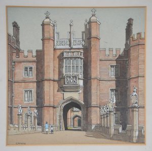 Lot 194 - E W Moye (British, Active c1950s +) Framed Watercolour Gouache - The