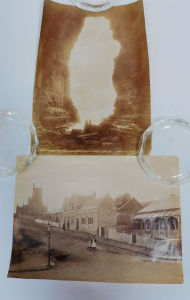 Lot 219 - 2 x loose 19thC albumen photographic prints of Hobart and Tasman's Roc