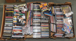 3 x Boxes f Mixed CDs & Some DVDs incl Bob Dylan, The White Stripes, Janes A
