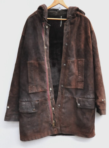 Lot 15 - Heavy suede gents' jacket by Beged-Or, Israel - some marks and damage t