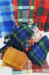 Lot 35 - Approx 11 Vintage Mohair & Woolen rugs inc 1970s Didas Deken Hollan