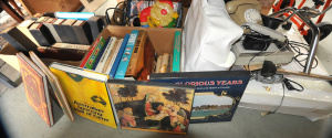 Lot 55 - Very large lot of mixed items inc deck chair in box, retro rotary phone