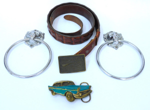 Lot 63 - Mixed Group lot inc Crocodile skin melt with Winchester Repleating Arms