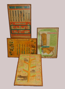 Lot 68 - Group lot - Vintage c1950 - 60s Framed Double sided Educational Posters