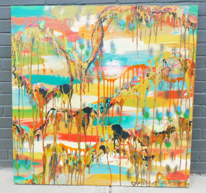 Lot 119 - Jessica Spalding (Active c1990s - 2020s) Large Oil Painting on Board -