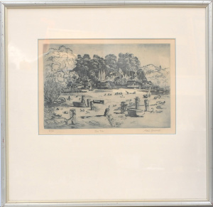 Lot 138 - Cedric Emanuel (1906 - 1995) Large Framed Etching - Low Tide - Signed,