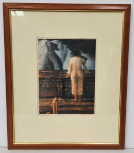 Lot 146 - Lawrence Daws (1927 - 2025) Framed Colour Trial print - Girl & Eer