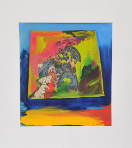 Lot 148 - Anne Marie Hall (1945 - ) Mounted Mixed media Collage - Go! Kill! - si