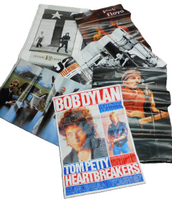 Lot 158 - Collection of vintage music posters, tour, album and other, inc Bob Dy