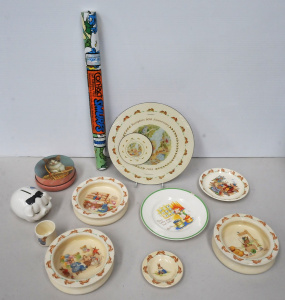 Lot 161 - Group lot Nursery items inc Royal Doulton Bunnykins signed Barbara Ver