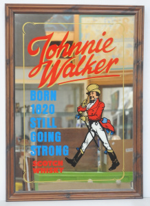 Lot 174 - Large framed Vintage Johnnie Walker bar Advertising Mirror - Still Goi
