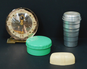 Lot 191 - Group of Art Deco items inc Australian made Waratah aluminium cocktail