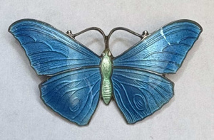 Lot 210 - c1916 John Atkins & Sons sterling silver blue & pale green ena