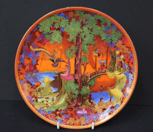 Lot 235 - Wedgwood Fairyland Magic 'Sycamore Tree' cabinet plate - Bradford LEdi
