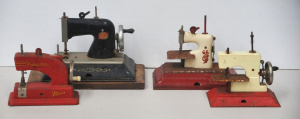 4 Vintage Childrens Toy Sewing Machines inc Vulcan & EMG Comet England