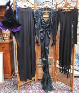 Lot 17 - Group lot - Vintage Ladies Black Goth style Dresses & access - 1970