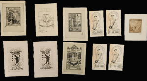 Lot 49 - John Shirlow, Ella Dwyer & Gayfield Shaw - unframed Ex Libris Bookp