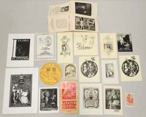Lot 58 - Group lot - Vintage unframed Ex Libris Bookplates for Walter Jardine, N