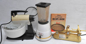 Lot 69 - 3 vintage kitchen appliances inc Semak Vitamiser with original recipe b