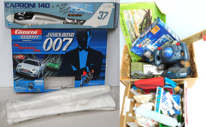 Lot 71 - 2 x Boxes plus inc Caproni 140 Styrofoam glider, unboxed Styrofoam glid