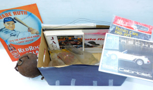 Lot 74 - Group lot inc motoring items (books, cards, catalogues, posters etc), 5