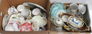 Lot 78 - Lot of 2 boxes of vintage and modern ceramics inc English, Japanese