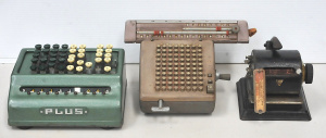 Lot 120 - 3 vintage pieces of office machinery inc 1940s Bell Punch Company (Lon
