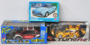 Lot 148 - 3 x Boxed Toy Vehicles incl Taiyo Edge RC Surf Bettle, Tamiya 124 Scal