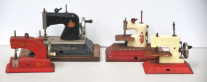 Lot 178 - 4 Vintage Childrens Toy Sewing Machines inc Vulcan & EMG Comet Eng