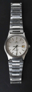 Lot 195 - Vintage c1980s Mens Omega Seamaster Quartz Watch - working, needing ba
