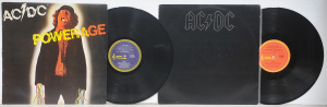 Lot 205 - 2 x ACDC 12 vinyl LP records inc Back in Black (cat# APLP046), Powerag