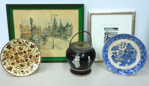 Lot 206 - Mixed Group lot Rialto Ware Neo Classical Black & White Biscuit Ja