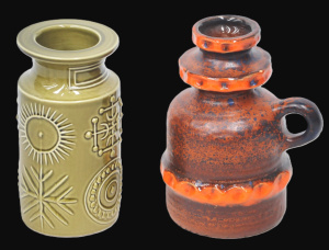 Lot 222 - 2 x retro vases inc Portmeirion - Susan Williams Ellis, West German