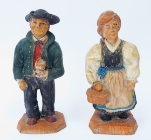Lot 226 - Vintage German carved wooden figurines engraved Wrzburger Schorsch (ma