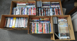 5 x Boxes of Mixed DVDs & Box Sets incl AB-Fab Little Britain, Mixed Movies