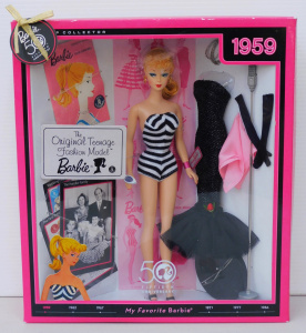 c2008 Boxed Mattel Barbie - 1959 50th Anniversary My Favourite Barbie - Black &a